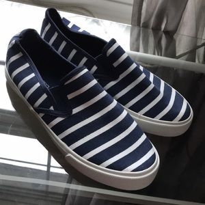 Esmara White and Navy Stripped Canvas Sneakers